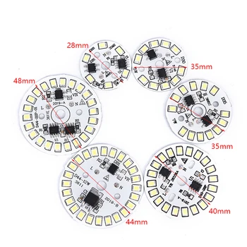Nová 220V LED Žiarovka Patch Žiarovka SMD Doska Kruhová Modul Zdroj Svetla Doska Pre Žiarovka Svetla