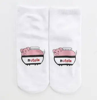 Nové 3D Tlač Cartoon Ošípaných Roztomilý Zábavné Unisex Krátke Ponožky Tvorivé Farebné Viacerých Nutella Jednorožec Nízke Ponožky pre Ženy