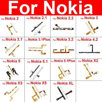 Objem&Power Tlačidlo na Strane Pre Nokia 1 2 2.1 2.2 3 3.1 3.2 4.2 5 5.1 X2 X3 X5 XL Plus On/Off (Napájania Ovládanie Hlasitosti Flex Kábel Časti