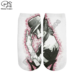 PLstar Vesmíru Drop shipping Michael Jackson 3D Vytlačené Ženy/muži/chlapec/dievča Harajuku Farebné bežné nosenie, Krátke Ponožky Štýl-1