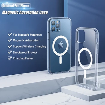 Pre IPhone 13 Pro Max Magnet Bezdrôtové Nabíjanie puzdro pre IPhone 12 Mini Magnet Karty Tašky 11 X XR 7 8 Plus SE Držiak Zadného Krytu