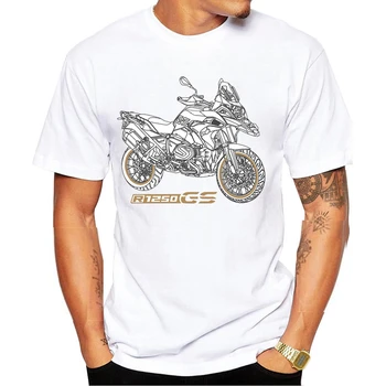 Pánske Krátke Rukávy Motocykel R 1250 Gs T-Shirt, Bmw F850 Rs Roztomilý A Jednoduchá Tlač T-Shirt, Jednotka Classic Racing Club T-Shi