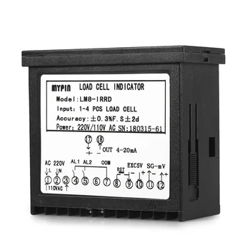 Relé pre Alarm Výstup, Digitálny LED Displej s Hmotnosťou Meter Zaťaženie-buniek 1-4 Indikátor Zaťaženia Buniek Signály Vstup 2 Relé Výstup Alarmu