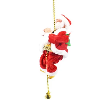 Santa Claus Hudobné Horolezecké Lano Elektrické Závesné Hračky, Vianočné Dekorácie Pre Domáce Kancelárie Dvere B1