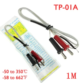 TP-01A K-typ 100 cm Dĺžka Drôtu, Test Teploty, Termočlánok Senzor Sondy Digitálny Multimeter Drôt Sonda Test Vedie Pin