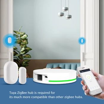 Tuya ZigBee Inteligentné Okno, Dvere, Brány, Senzor Detektora Smart Home Security Alarm Systém Inteligentného Života Tuya App Riadenie 2MQTT Nastavenie