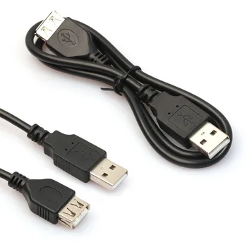 Univerzálny 2ft/60 cm Čierna USB Mužov a Ženy Rozšírenie zariadenia Extender Údajov, M/F Kábel Adaptéra výrobnú Cenu Drop Shipping