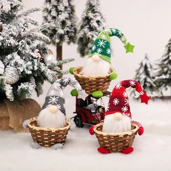 Vianočné Gnome Anonymný Gnome Bábika Candy Úložný Kôš Gnome Švédsky Tomte Darčeky Úložný Box Kontajner Xmas Party Dekorácie