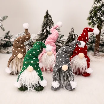 Vianočné Gnome Bábika Ozdoby Sranda Stojí Oblečenie pre Bábiky Dovolenku Dekorácie Stola Figúrky pre Domáce Windows Darčeky na Nový Rok