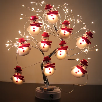 Vianočné LED Reťazec Svetlá Santa Claus snehové Vločky Snehuliak Vianočný Strom Rozprávkových Svetiel Veniec, Vianočné Dekorácie pre Domov Navidad