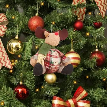Vianočné Plyšové Hračky Santa Doložka Snehuliak Sobov Plyšové 3D Ozdoby, Vianočné Ozdoby na Vianočné Dekorácie Domova