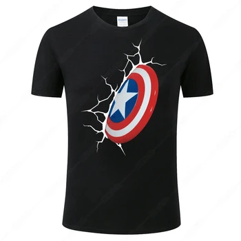 Vtipné Kapitán Amerika T Shirt Muži Ženy Príležitostné Tlače T-shirt Lete Bavlna Topy Pohode Tee Camisetas Hombre Unisex Oblečenie J83